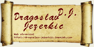 Dragoslav Jezerkić vizit kartica